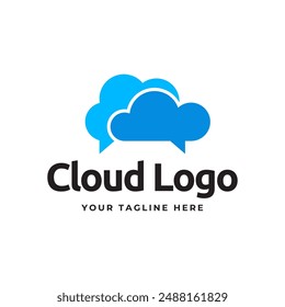 Creative cloud vector logo design template