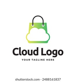 Creative cloud vector logo design template