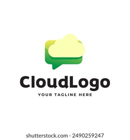 Creative cloud vector logo design template