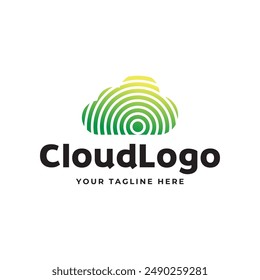 Creative cloud vector logo design template