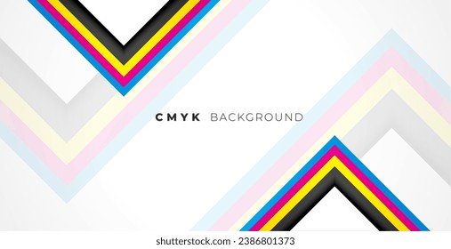 creative cmyk modern banner with colorful stripe vector