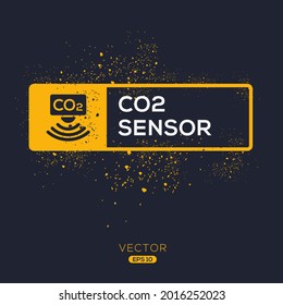 Creative (CO2 Sensor) Icon ,Vector Sign.