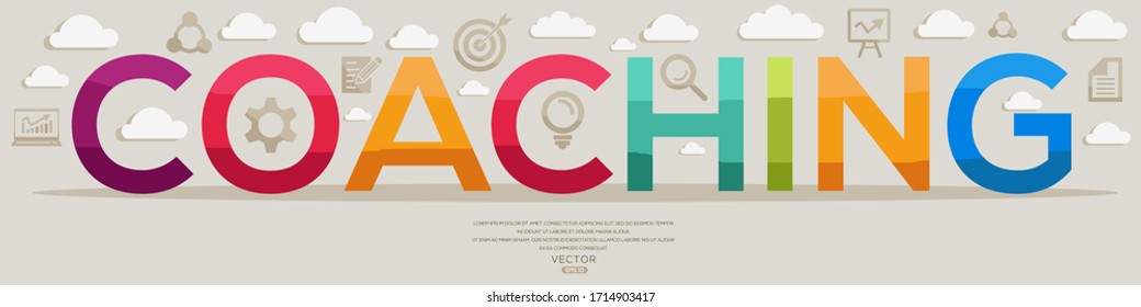 Creative (coaching) Design,letters and icons,Vector illustration.