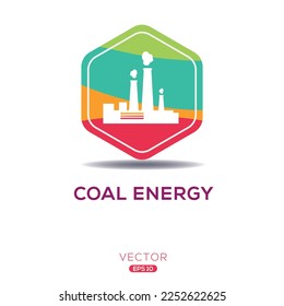 Creative (Coal energy) Icon, Vector sign.