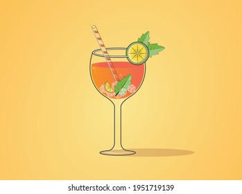 Ilustración de cócteles creativos en estilo de diseño plano