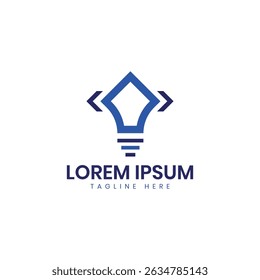 Creative coder programming logo design idea bulb code for developer CSE programmer 
