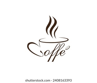 creative coffee abstract logo design template