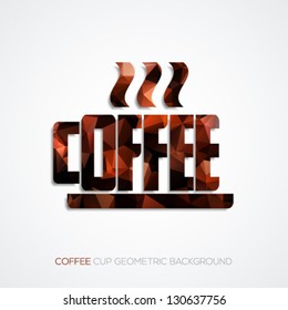 Creative coffee background. Vector illustration.