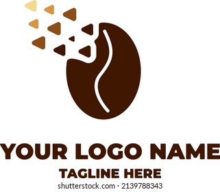 Creative Coffee bean technology Illustration Design