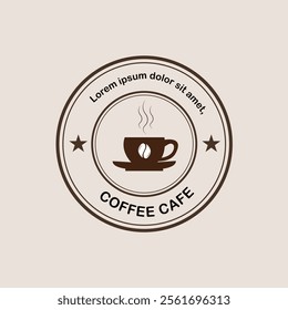 Creative coffee cafe logo design