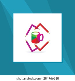 creative coffee cup concept vector illustration