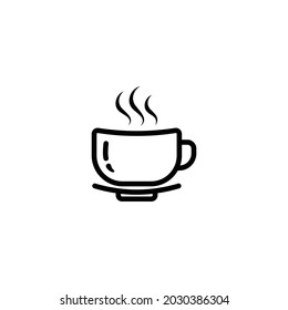 Creative coffee cup icon vector
