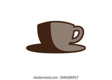 Creative coffee cup logo design concept. Suitable for cafe or coffee shop logos, or coffee drink products.