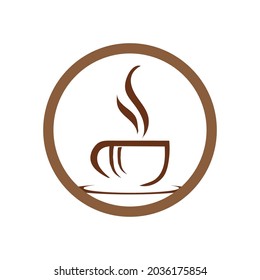 creativo icono vectorial de la plantilla del logotipo de la taza de café - Vector