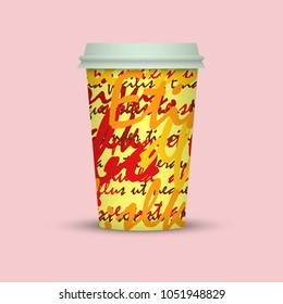 Creative Coffee cup vector illustration. Modern Stylish Paper coffee cup