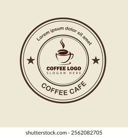 Creative coffee logo design art 