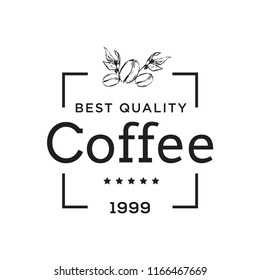 Creative Coffee Shop Concept Logo Design Template, Black and White , Badges