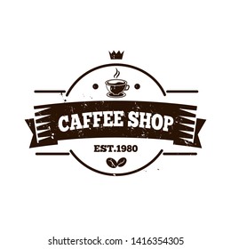 Creative coffee shop logo design illustration.