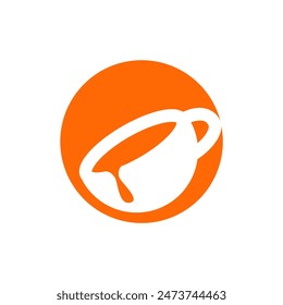 creative coffee shop logo simple illustration, vector design