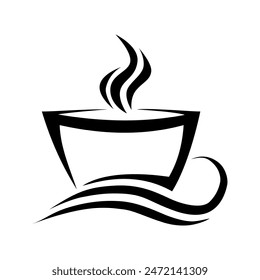 Creative coffee shop logo vector design