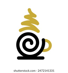 Creative coffee shop logo vector design