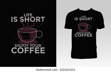 Creative Coffee T Shirt Design. 