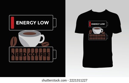 Creative Coffee T Shirt Design. 