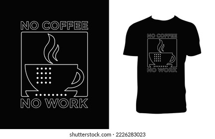 Creative Coffee T Shirt Design. 