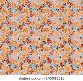 Creative collage of animal skins. Leopard, zebra, tiger. Wool and skin of wild animals. Fashionable modern pattern for wallpaper and fabric. Exotic print in different colors in flat style.