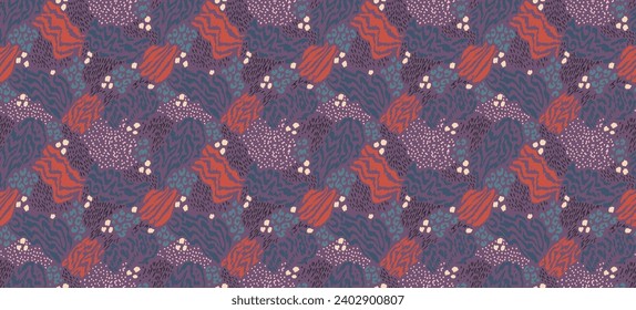 Creative collage of animal skins. Leopard, zebra, tiger. Wool and skin of wild animals. Fashionable modern pattern for wallpaper and fabric. Exotic print in different colors in flat style.
