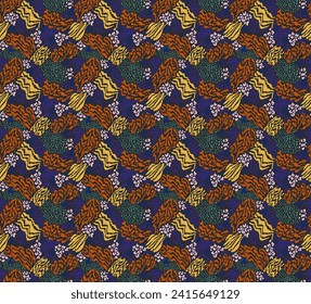 Creative collage of animal skins. Leopard, zebra, tiger. Wool and skin of wild animals. Fashionable modern pattern for wallpaper and fabric. Exotic print in different colors in flat style.