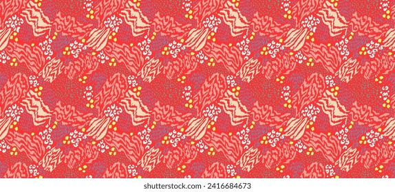 Creative collage of animal skins. Leopard, zebra, tiger. Wool and skin of wild animals. Fashionable modern pattern for wallpaper and fabric. Exotic print in different colors in flat style.