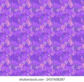 Creative collage of animal skins. Leopard, zebra, tiger. Wool and skin of wild animals. Fashionable modern pattern for wallpaper and fabric. Exotic print in different colors in flat style.