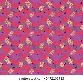 Creative collage of animal skins. Leopard, zebra, tiger. Wool and skin of wild animals. Fashionable modern pattern for wallpaper and fabric. Exotic print in different colors in flat style.