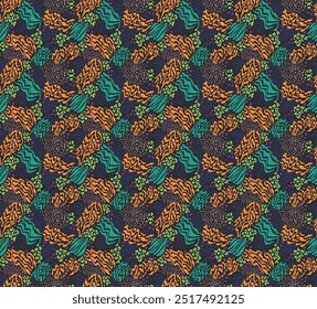 Creative collage of animal skins. Leopard, zebra, tiger. Wool and skin of wild animals. Fashionable modern pattern for wallpaper and fabric. Exotic print in different colors in flat style.