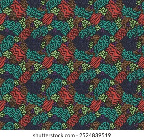 Creative collage of animal skins. Leopard, zebra, tiger. Wool and skin of wild animals. Fashionable modern pattern for wallpaper and fabric. Exotic print in different colors in flat style.