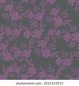 Creative collage contemporary floral seamless pattern. Fashionable template for design. Bright cut out floral shapes seamless pattern on blue background.