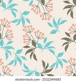 Creative collage contemporary floral seamless pattern. Fashionable template for design. Bright cut out floral shapes seamless pattern on blue background.