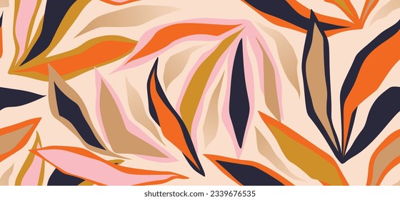 Creative collage contemporary seamless pattern. 	
Simple hand drawn abstract pattern. Natural colors. Fashionable template for design.