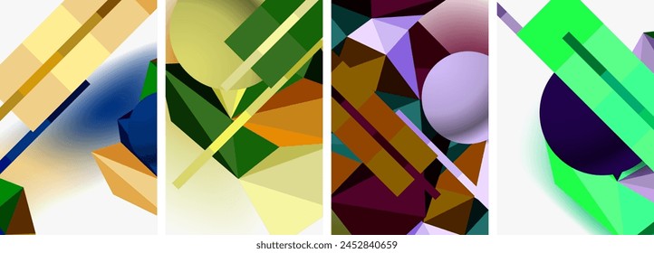 A creative collage of rectangles, triangles, and various tints and shades, creating a stunning pattern of electric blue and magenta on a white background, showcasing the beauty of symmetry in art