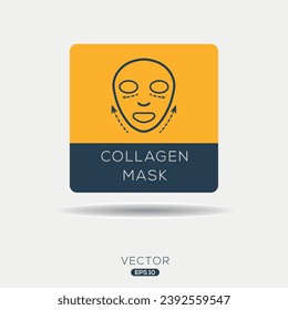 Creative (Collagen mask) Icon ,Vector sign.