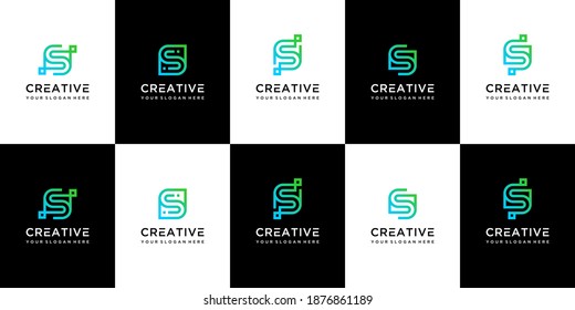 Creative collection s letter logo design