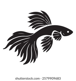 Creative collection of an sea fish silhouette design