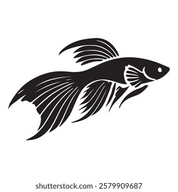 Creative collection of an sea fish silhouette design