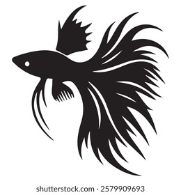 Creative collection of an sea fish silhouette design