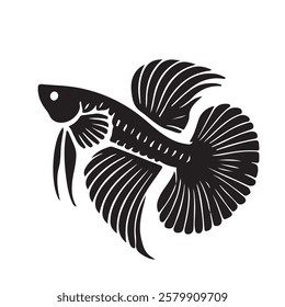 Creative collection of an sea fish silhouette design