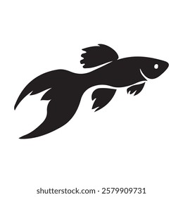 Creative collection of an sea fish silhouette design