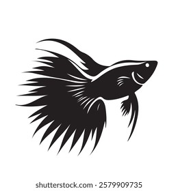 Creative collection of an sea fish silhouette design