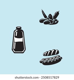 Creative Collection of various Food Icon Design