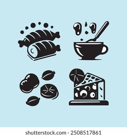 Kreative Kollektion von verschiedenen Food Icon Design